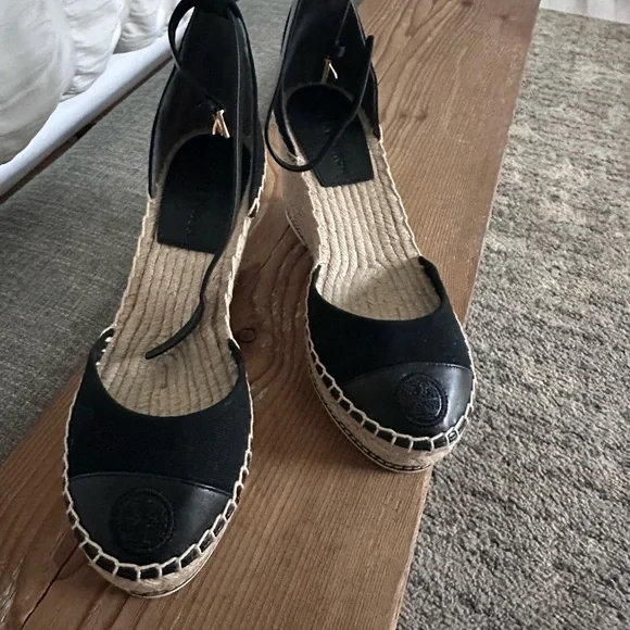 Tory Burch | Shoes | Tory Burch Black Espadrille Flats With  display picture 1